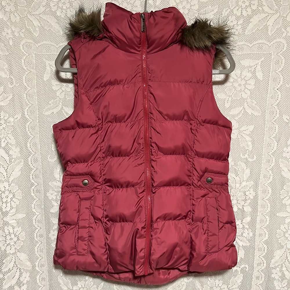 Denver Hayes Fur Trim Puffer Vest